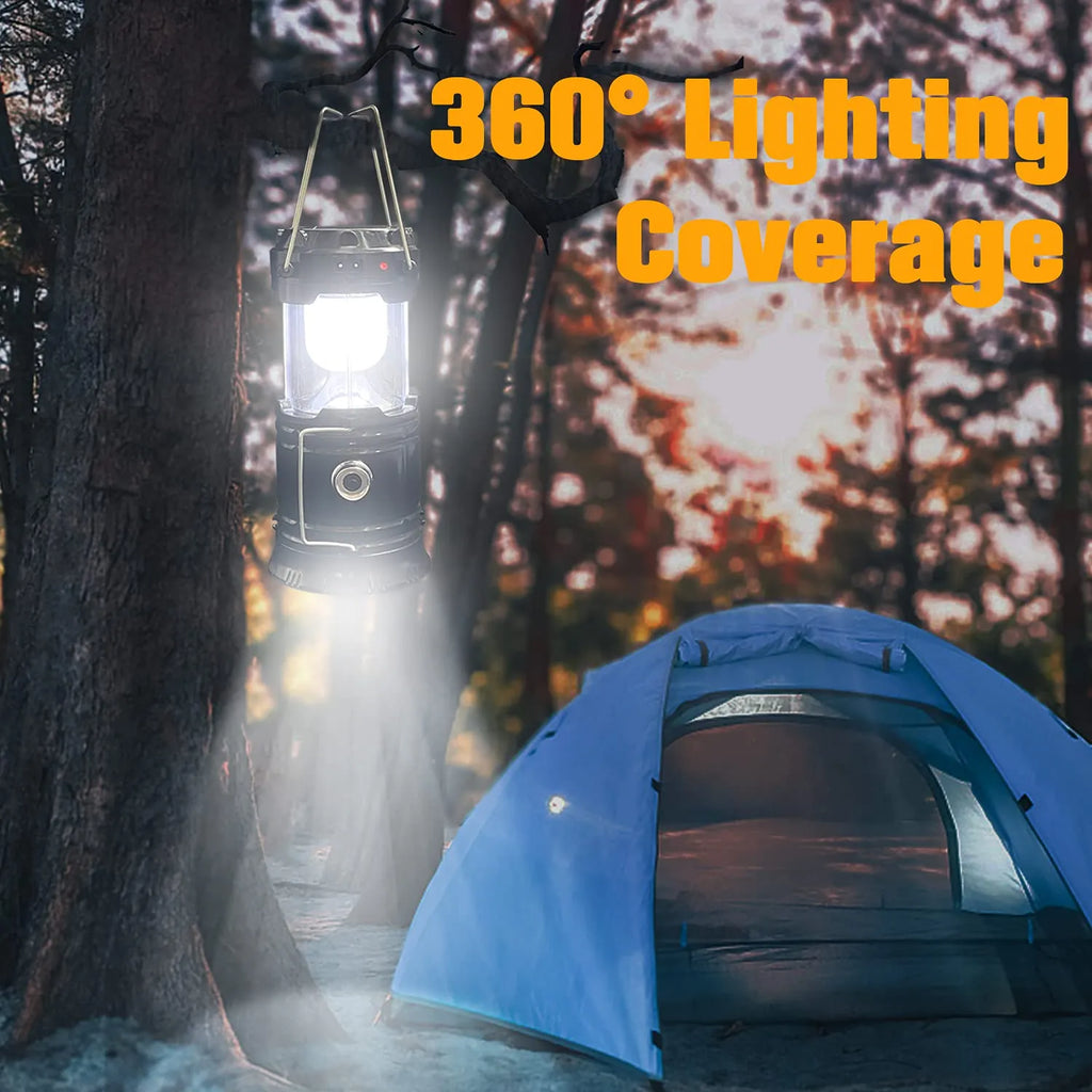 Mrorea Solar Rechargeable Collapsible LED Lantern Flashlight