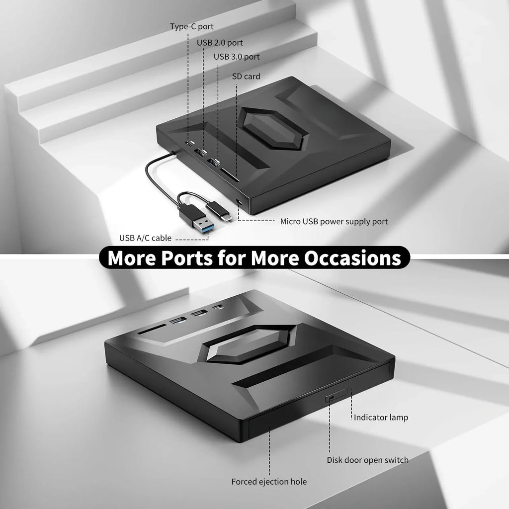 Mrorea Portable External CD/DVD Drive
