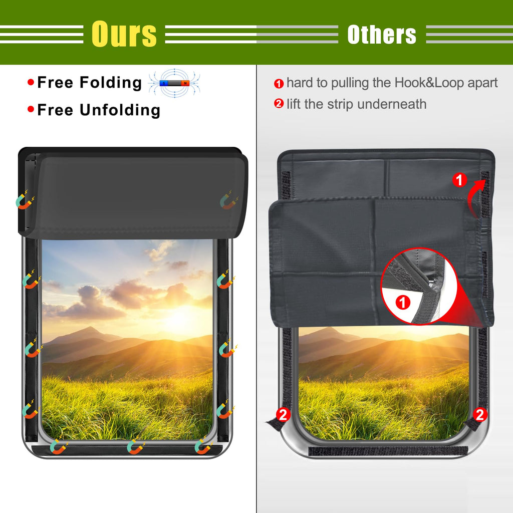 Mrorea Privacy Blackout RV Door Window Shade