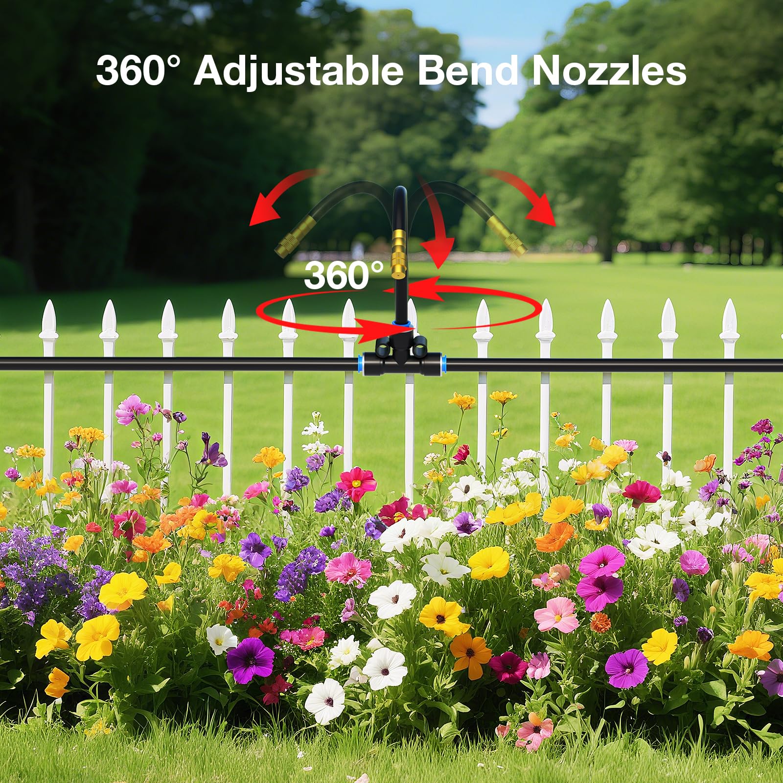 Mrorea Adjustable Copper Nozzle Drip Irrigation System for garden lawn and outdoor maintenance image 2