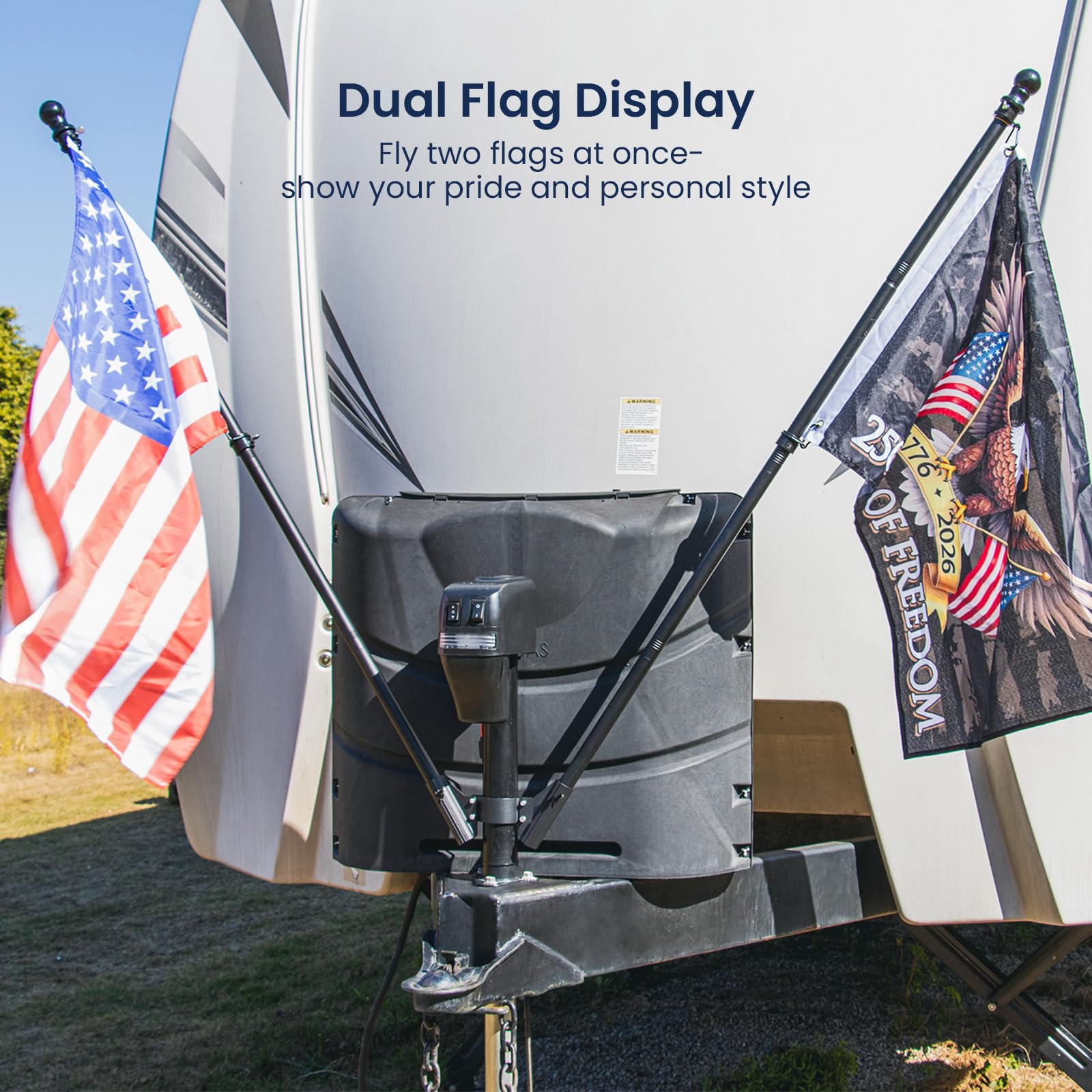 Mrorea Dual Flag Pole Mount