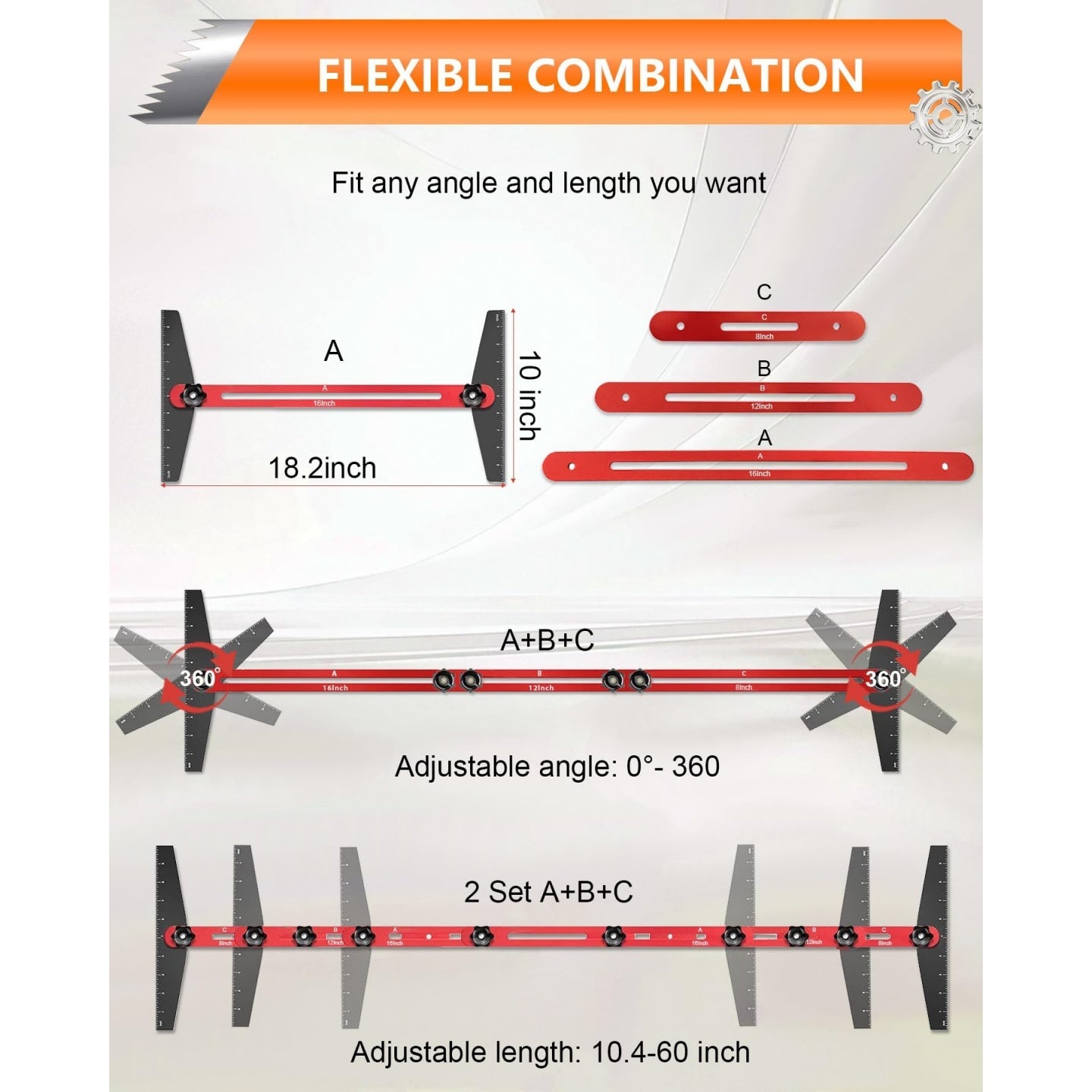 Mrorea Aluminum Alloy Adjustable Stair Tread Tool