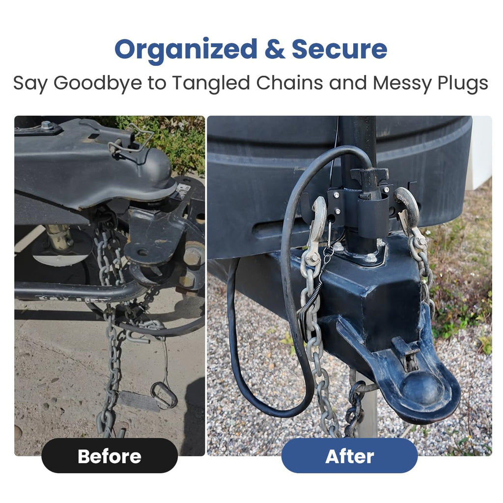 Mrorea Aluminum Trailer Towing Chain Organizer