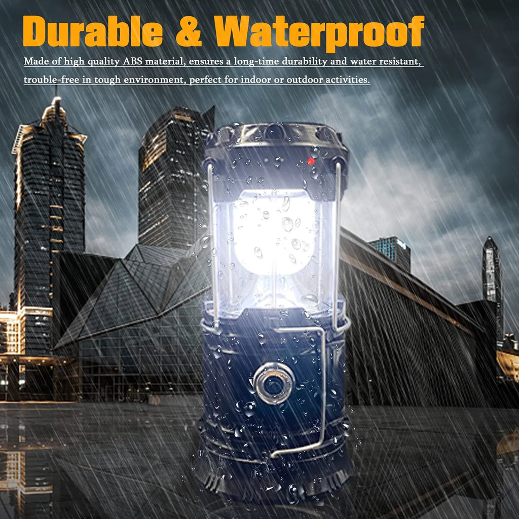 Mrorea Solar Rechargeable Collapsible LED Lantern Flashlight