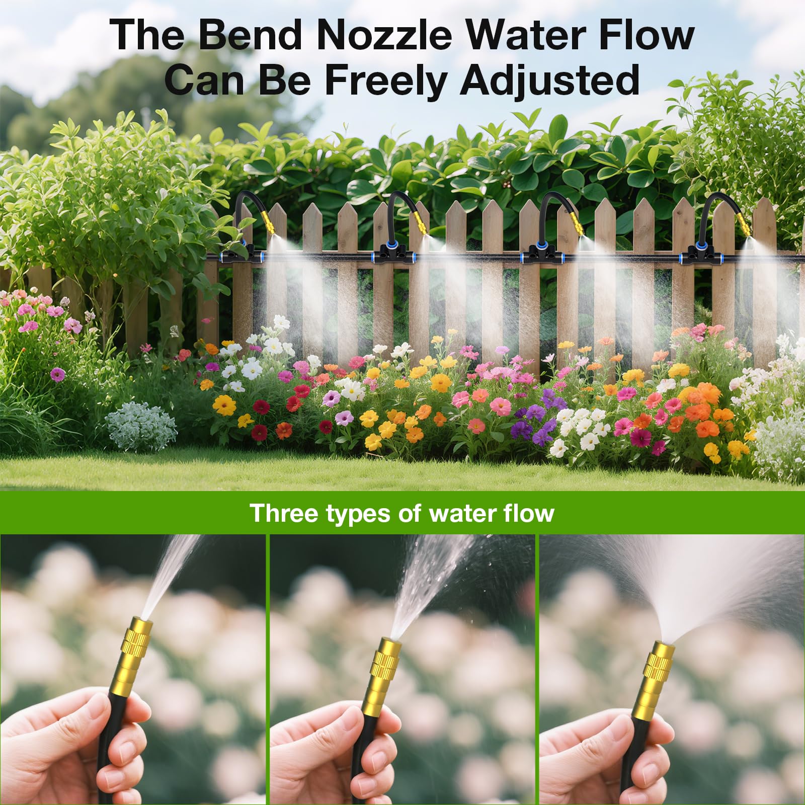 Mrorea Adjustable Copper Nozzle Drip Irrigation System for garden lawn and outdoor maintenance image 3