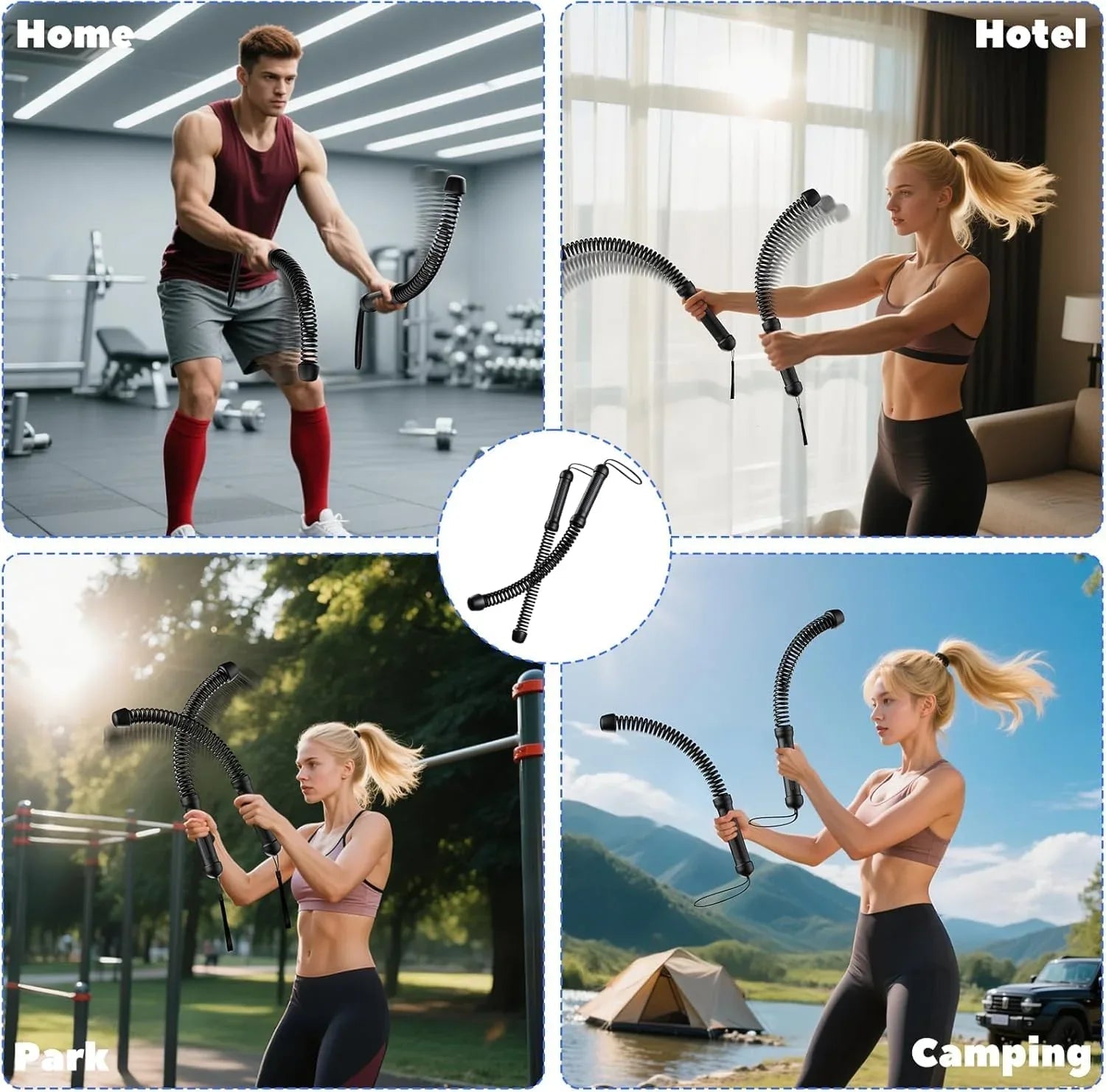 Mrorea Adjustable Ropeless Battle Ropes Training