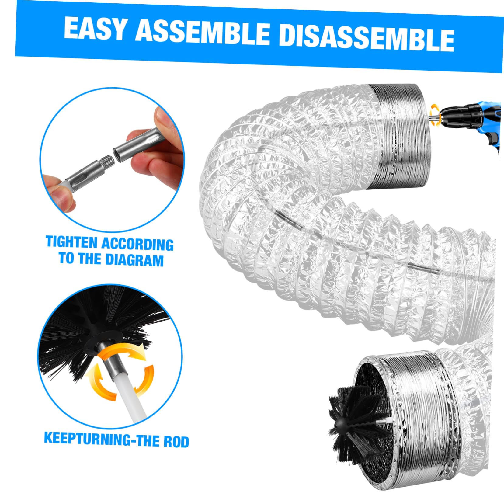Mrorea Cleaning Kit Dryer Vent Cleaner Kit
