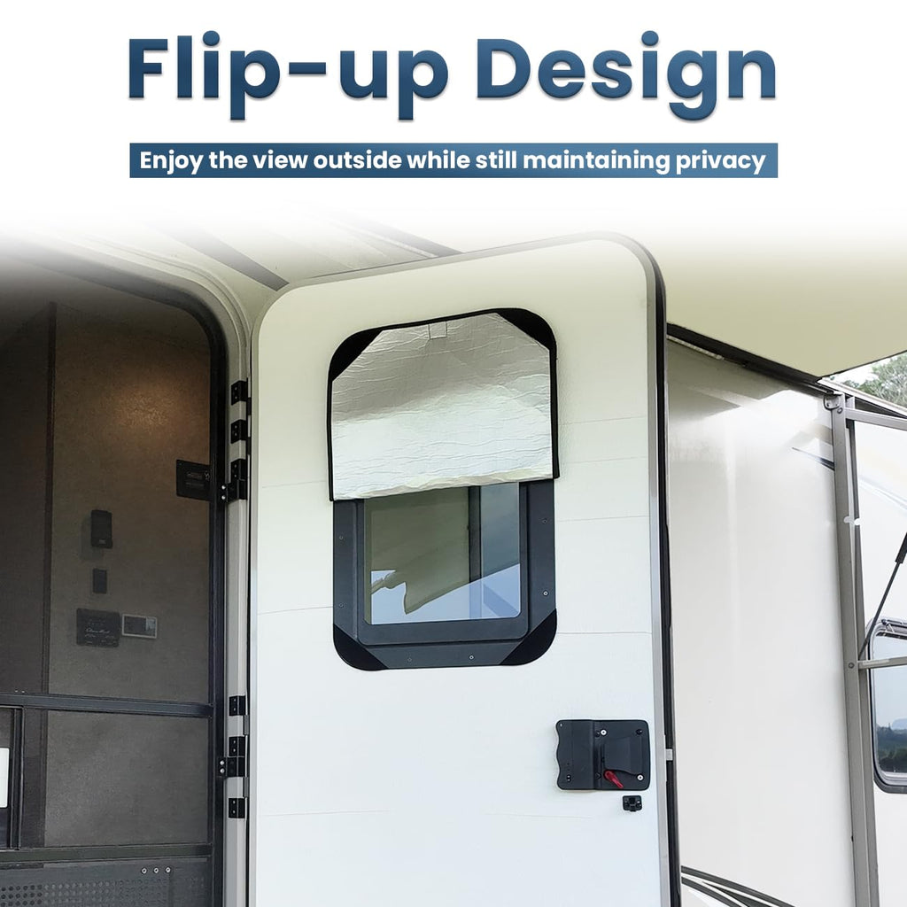Mrorea Privacy Blackout RV Door Window Shade