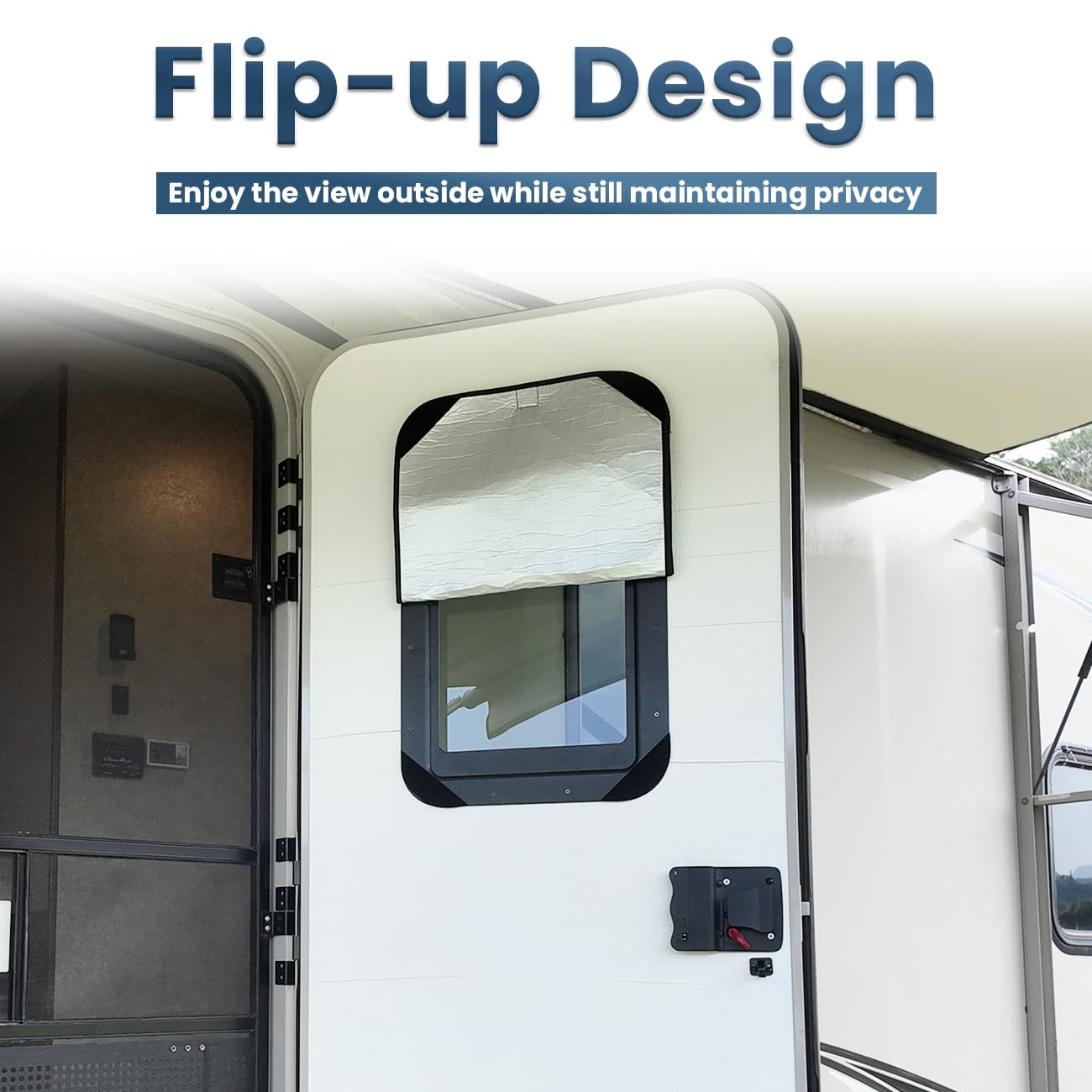Mrorea Privacy Blackout RV Door Window Shade