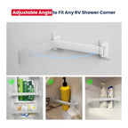 Mrorea RV Shower Caddy Corner Storage Rustproof Aluminum Bar