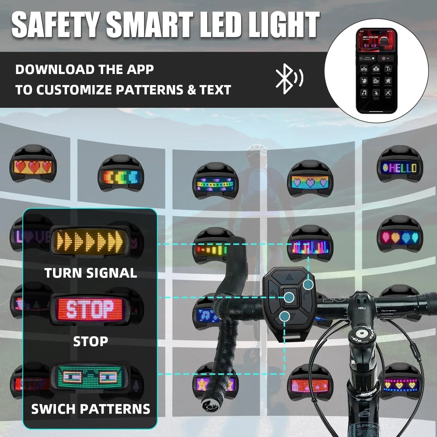 Mrorea Smart Bike Helmet with Light