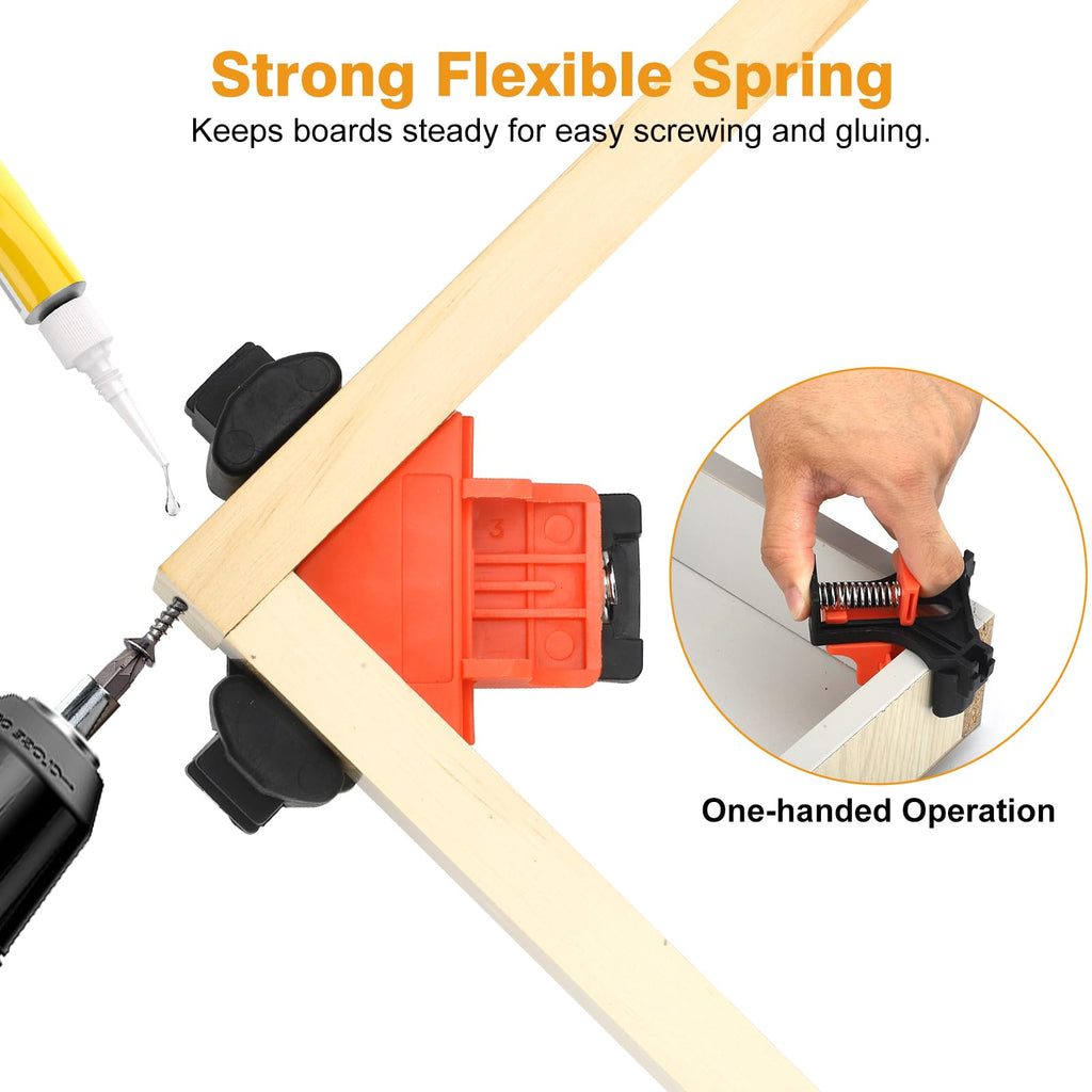 Mrorea 90°Adjustable Spring Loaded Wood Clamps