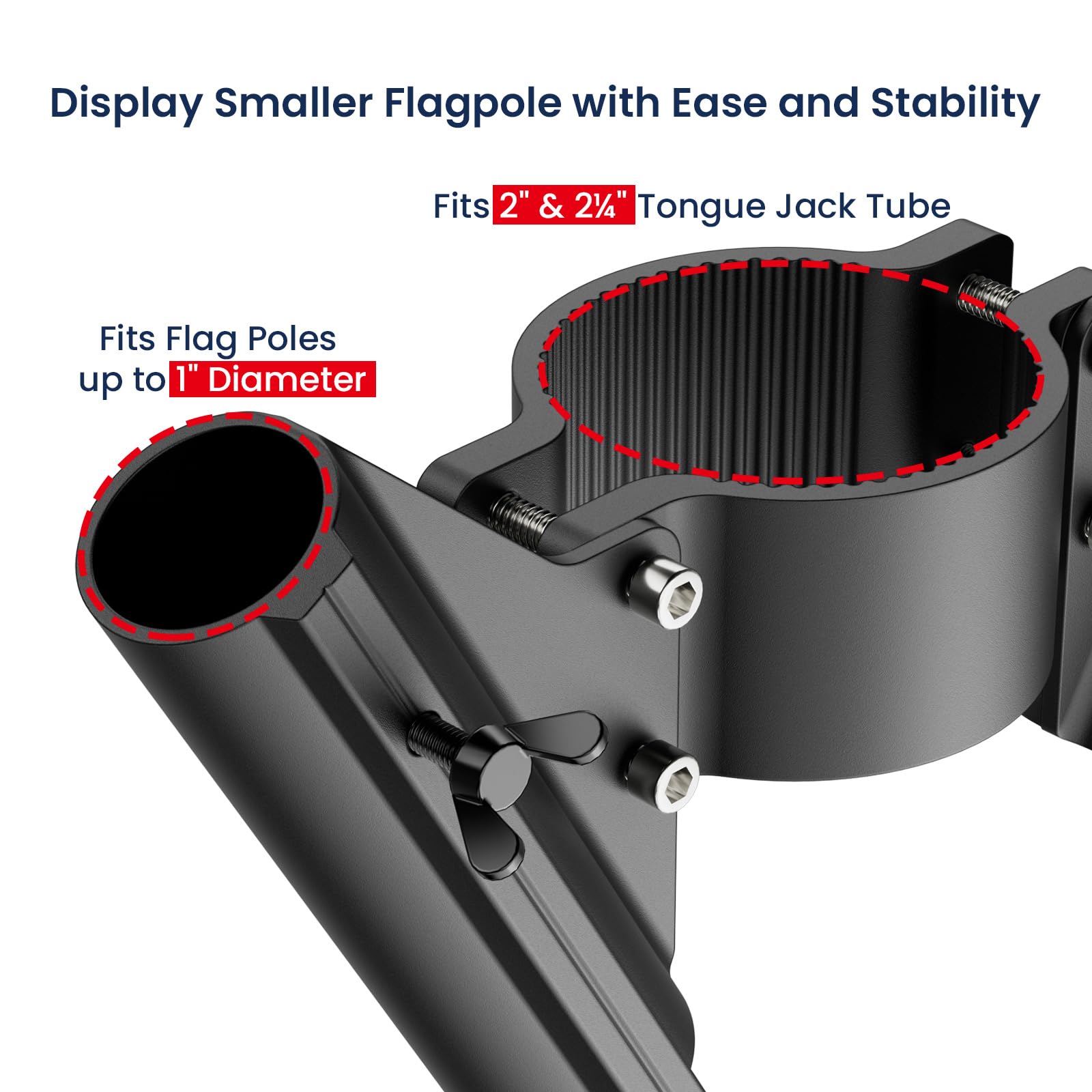 Mrorea Dual Flag Pole Mount