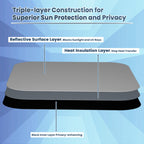 Mrorea Privacy Blackout RV Door Window Shade