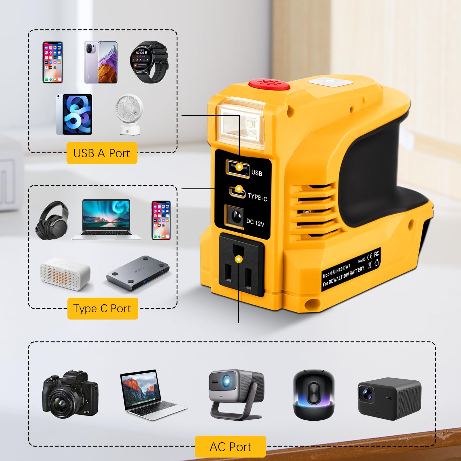 Mrorea Portable Power Inverter Adapter