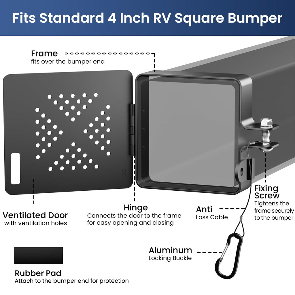 Mrorea Aluminum Vented Bumper End Cap