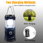 Mrorea Solar Rechargeable Collapsible LED Lantern Flashlight