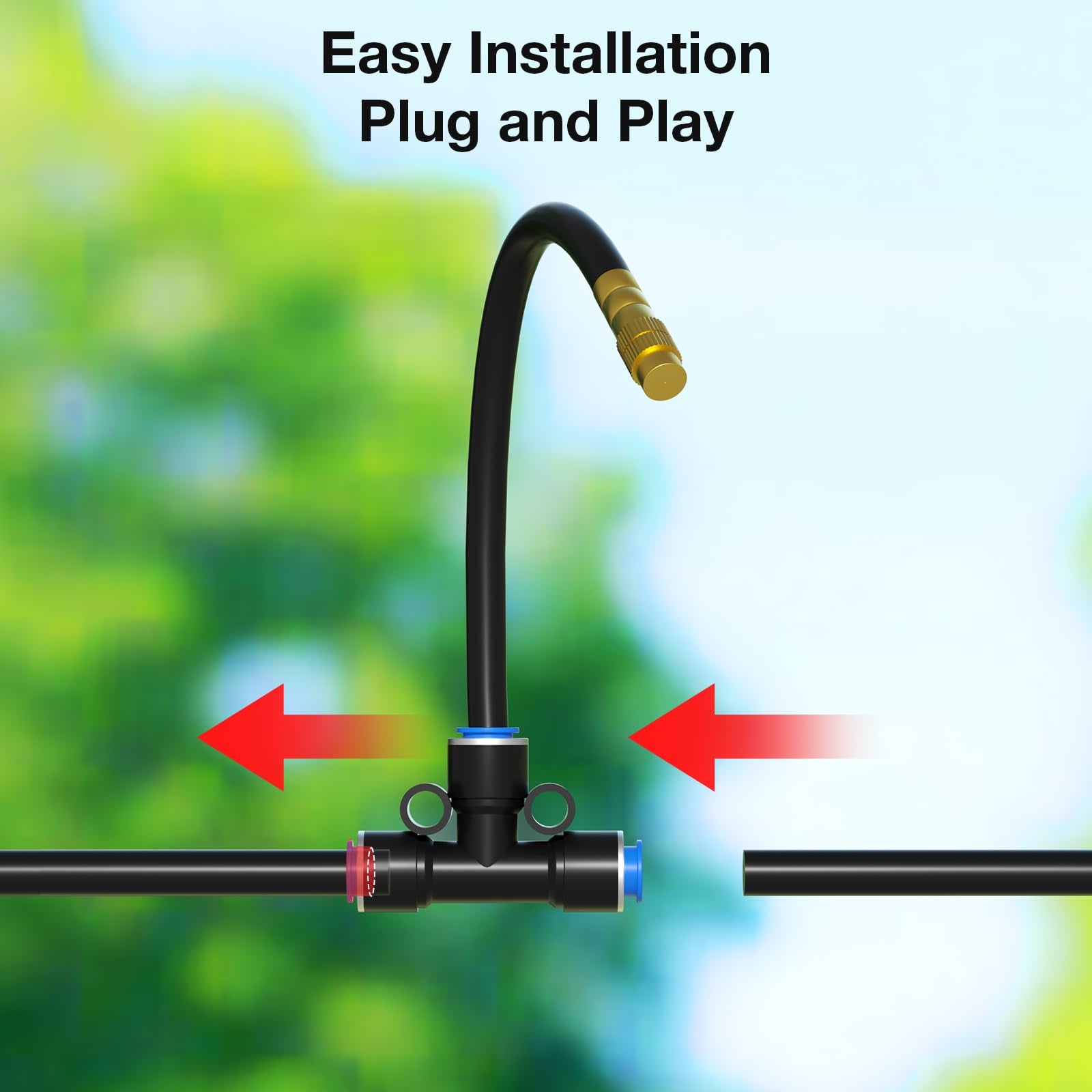 Mrorea Adjustable Copper Nozzle Drip Irrigation System for garden lawn and outdoor maintenance image 5