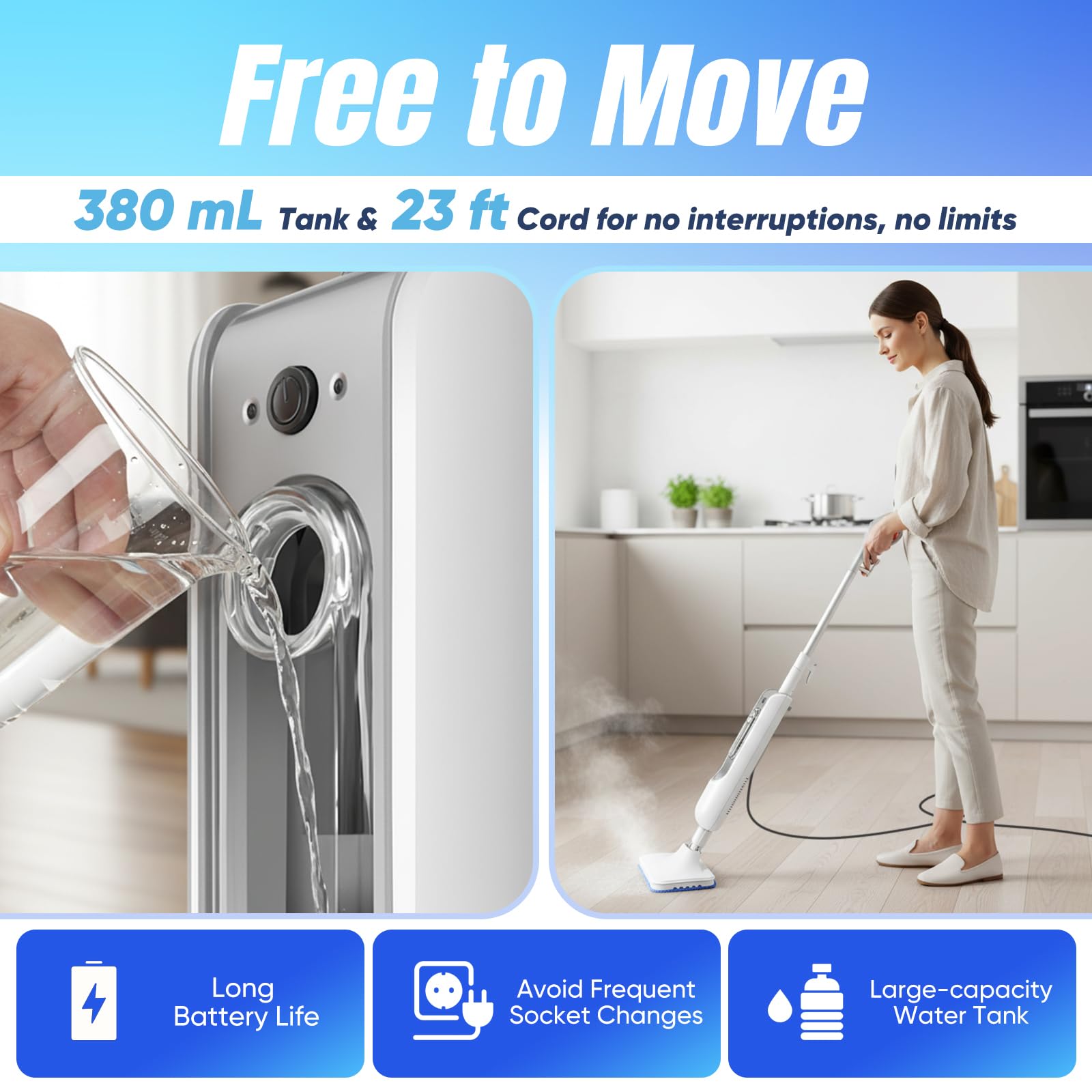 Mrorea Multi-Surface Steam Cleaner