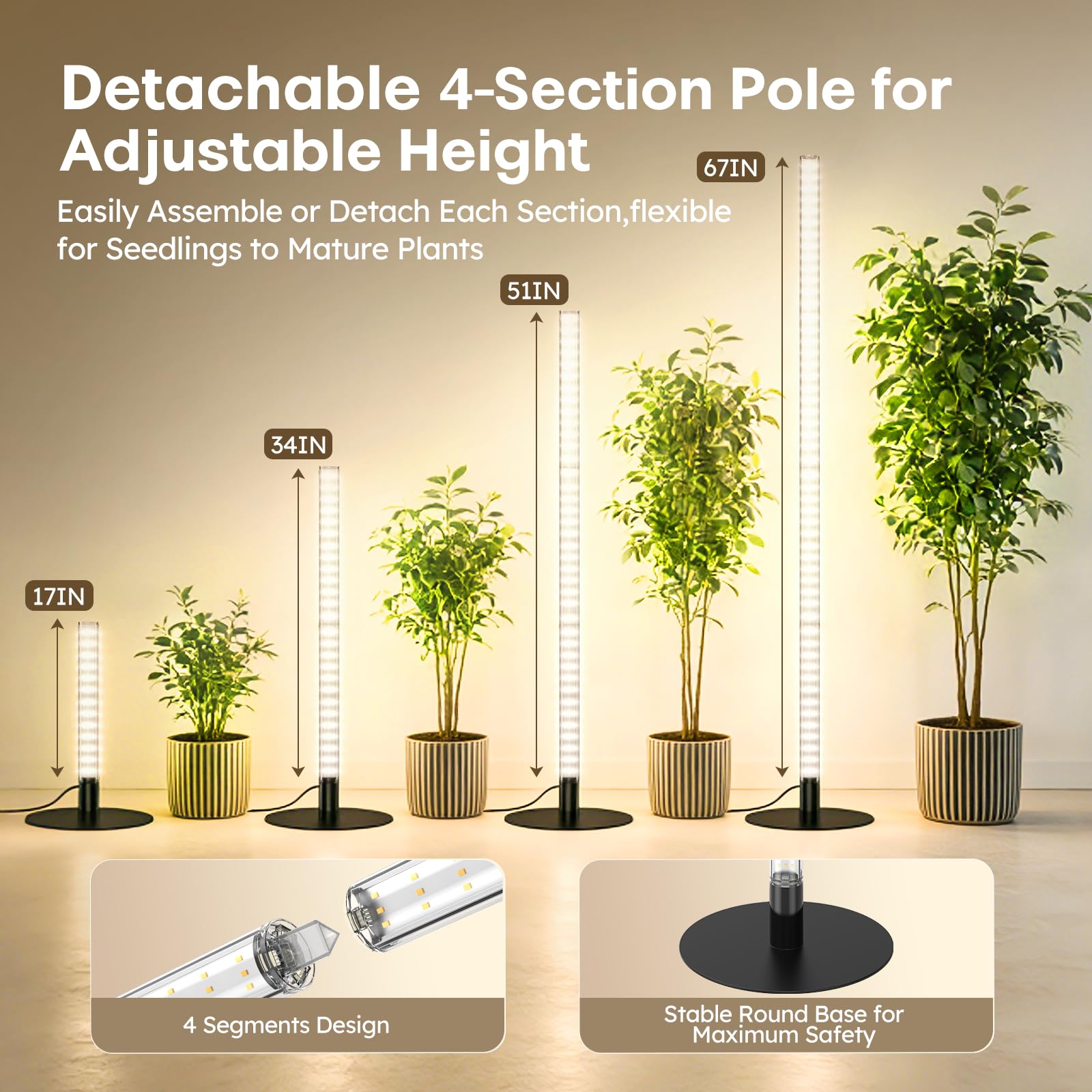 Mrorea 360° Grow Lights for Indoor Plants for garden lawn and outdoor maintenance image 5