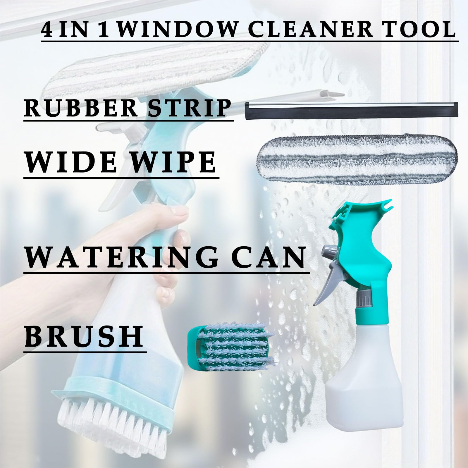 Mrorea 4 in 1 Window Cleaner Tool Kit