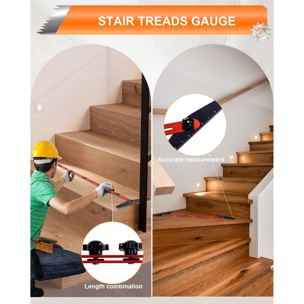 Mrorea Aluminum Alloy Adjustable Stair Tread Tool