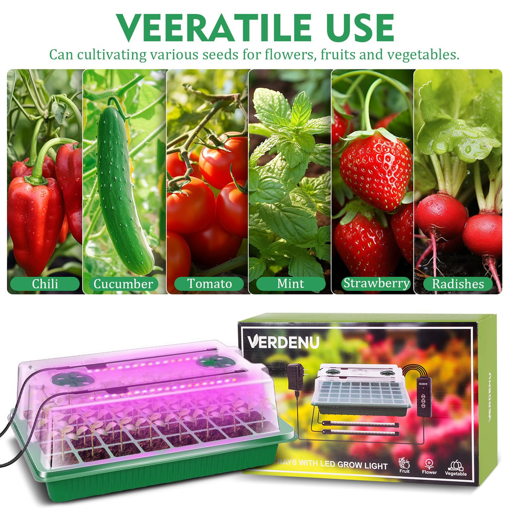Mrorea Seed Starter Tray with Grow Light Set for garden lawn and outdoor maintenance image 5