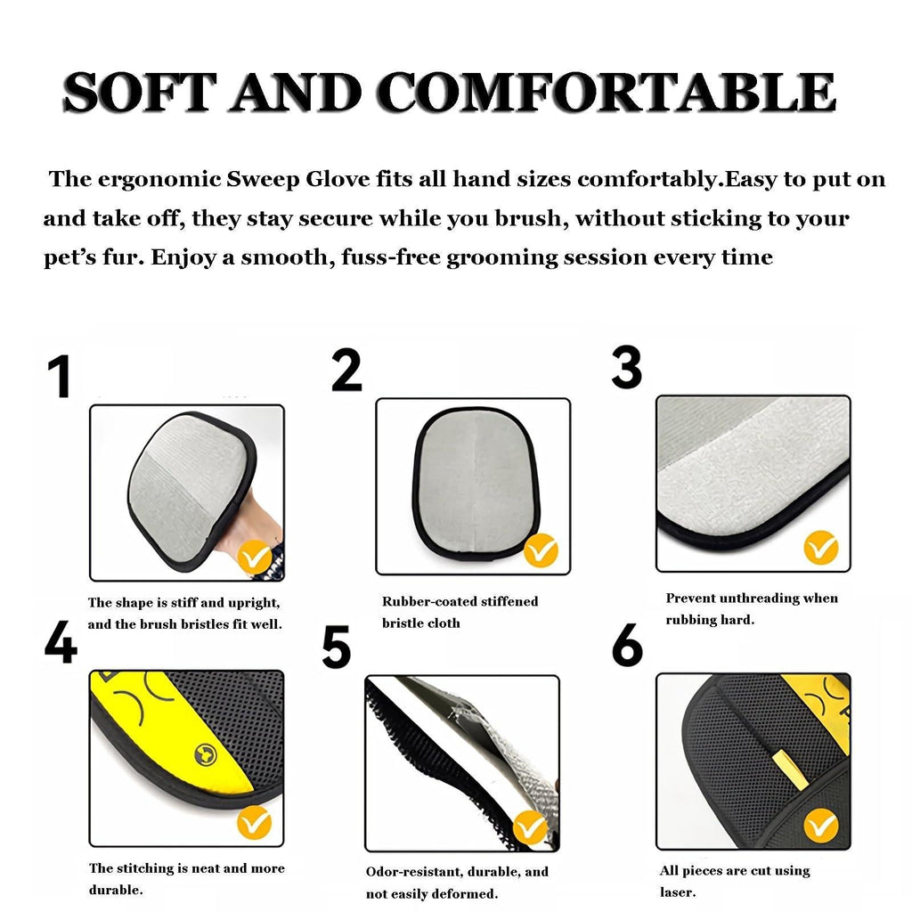 Mrorea Pet Hair Removal Grooming Gloves