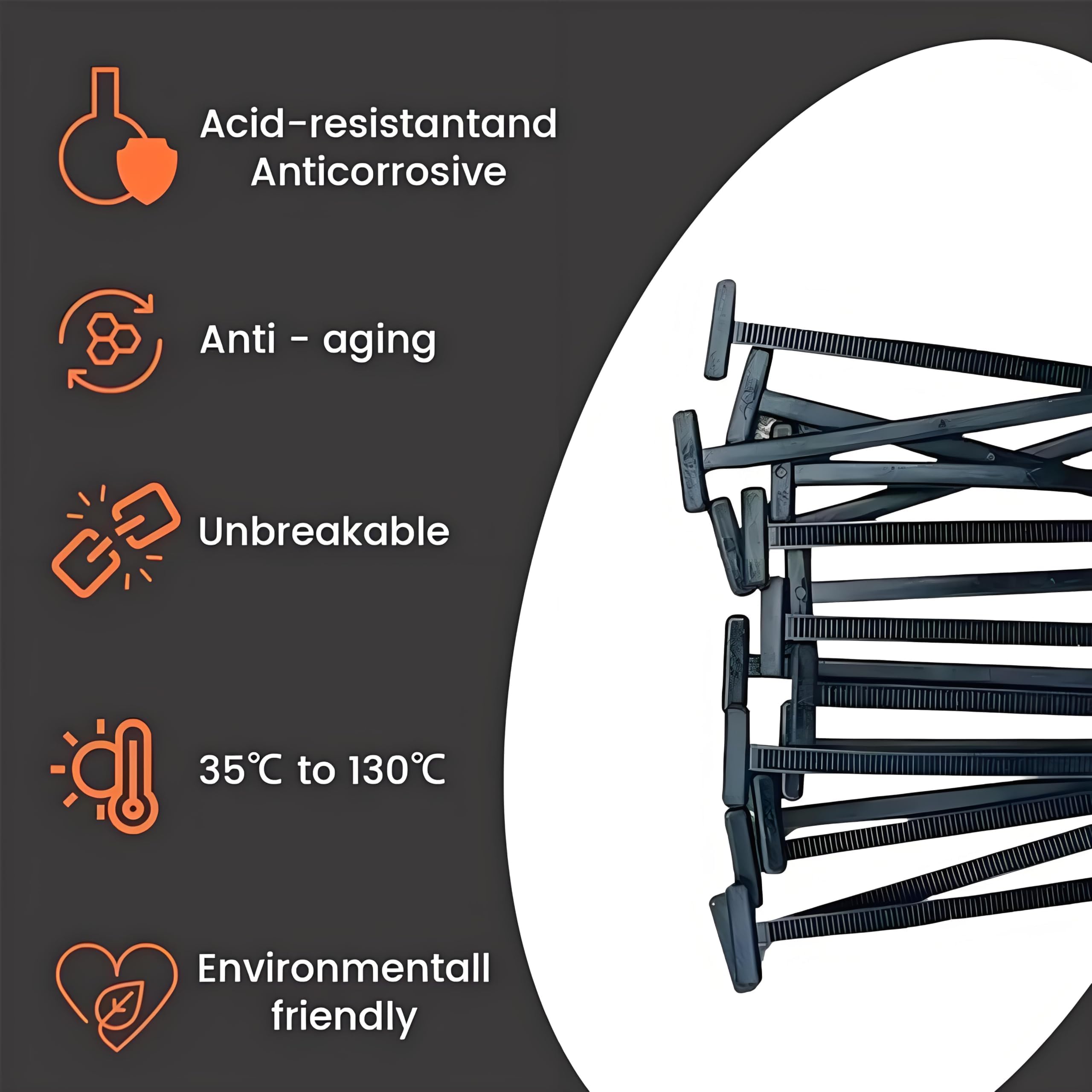 Mrorea Reusable Nylon Cable Tie Buckles