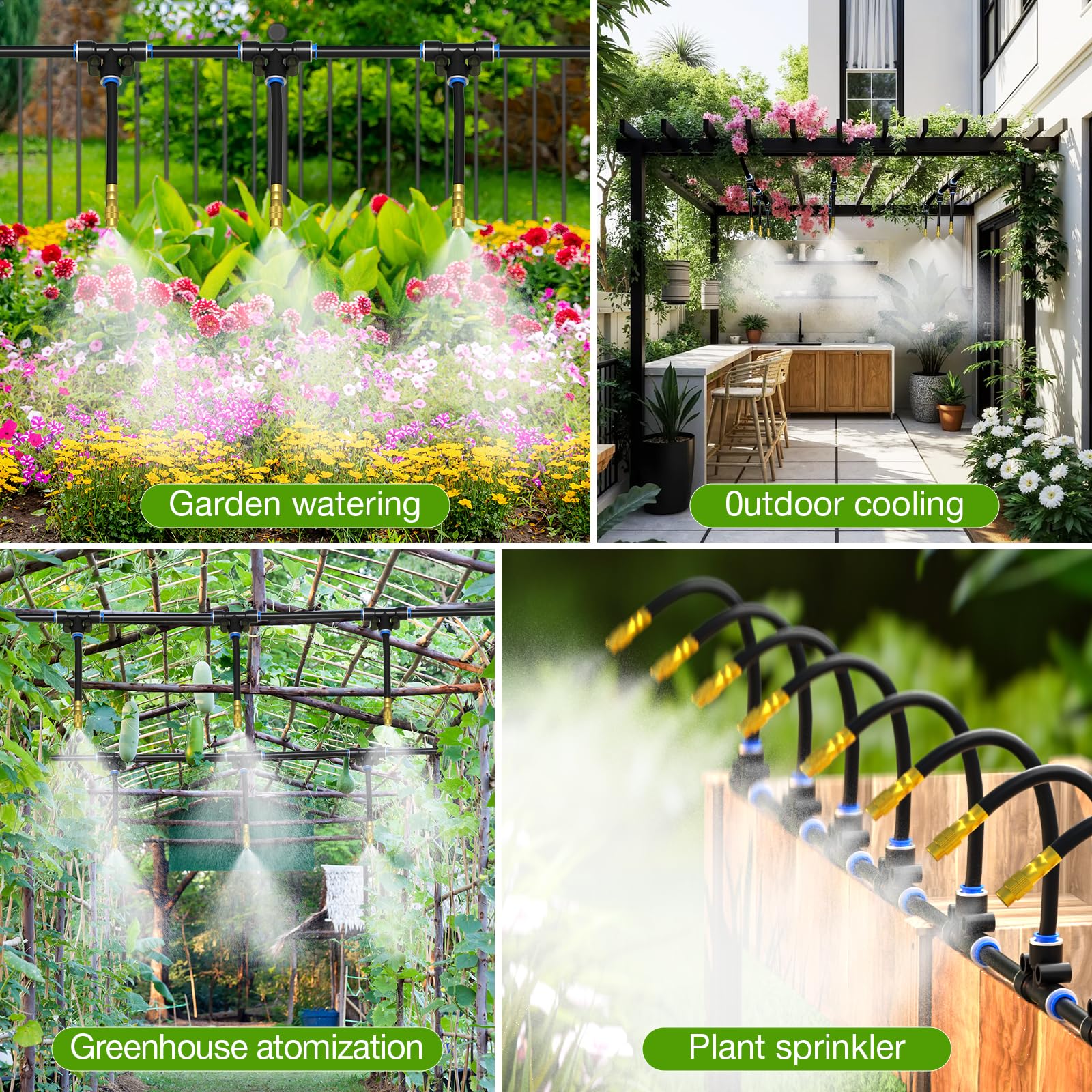 Mrorea Adjustable Copper Nozzle Drip Irrigation System for garden lawn and outdoor maintenance image 6