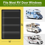 Mrorea Privacy Blackout RV Door Window Shade
