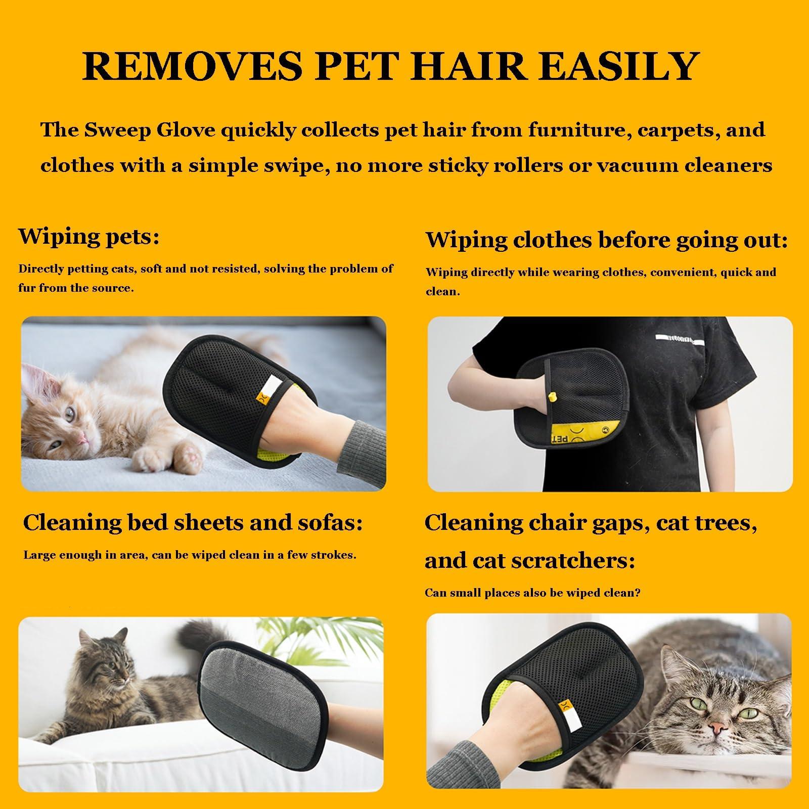 Mrorea Pet Hair Removal Grooming Gloves
