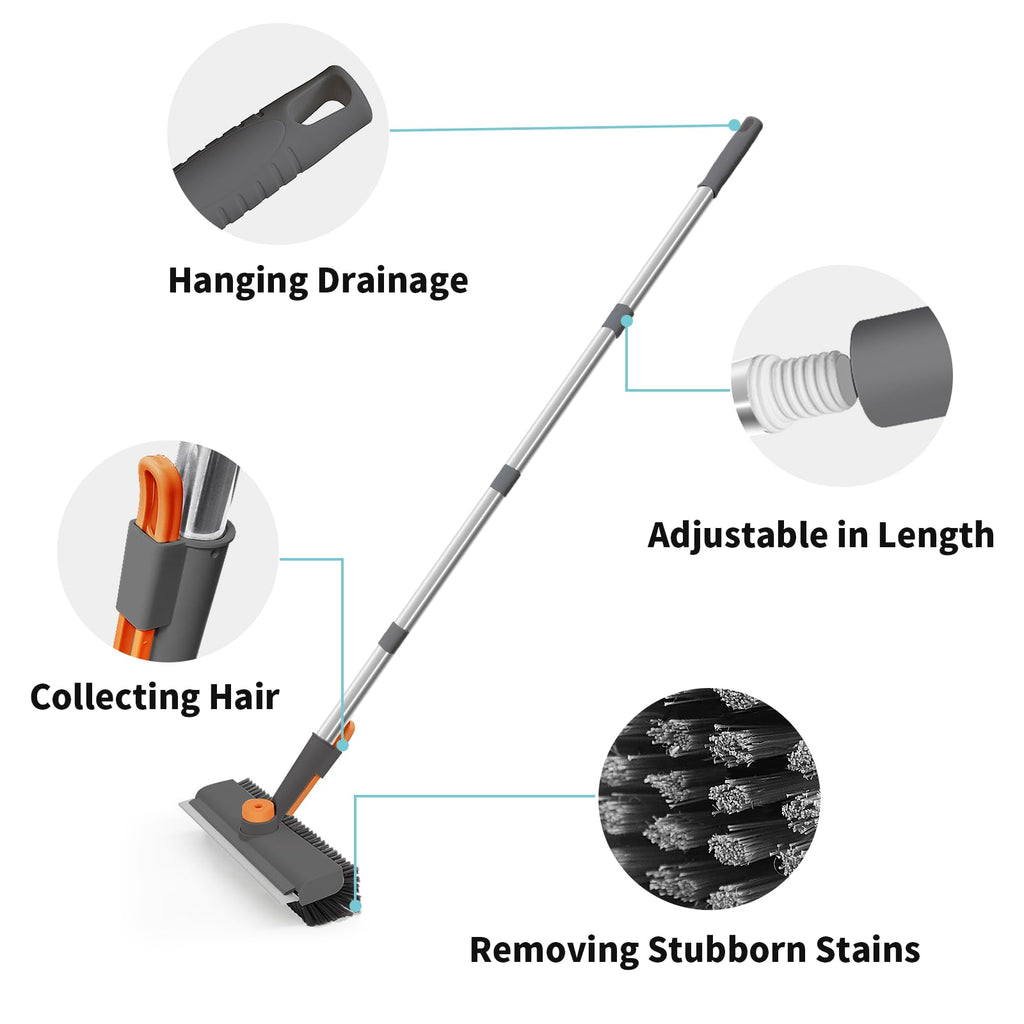 Mrorea 3 in 1 Scrape Floor Scrub Brush for home cleaning and maintenance image 6