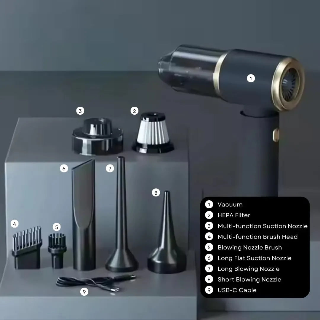 Mrorea 4-in-1 20000PA Cordless Handheld Car Vacuum