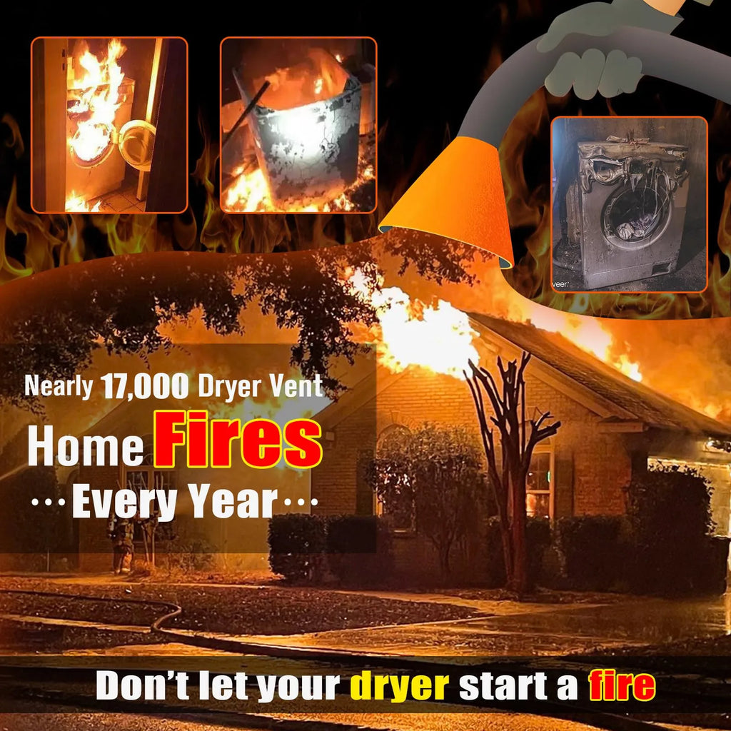 Mrorea Dryer Vent Cleaner Kit with Vacuum Hose Attachment