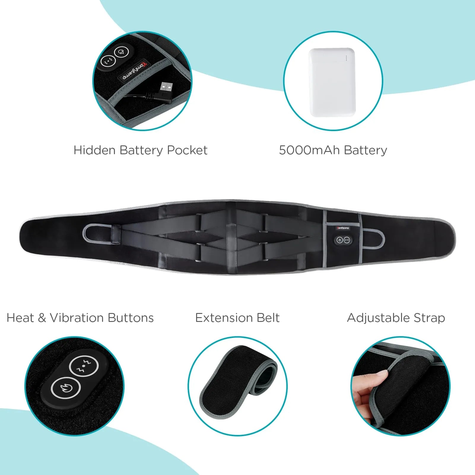 Mrorea Cordless Heated Massage Pad