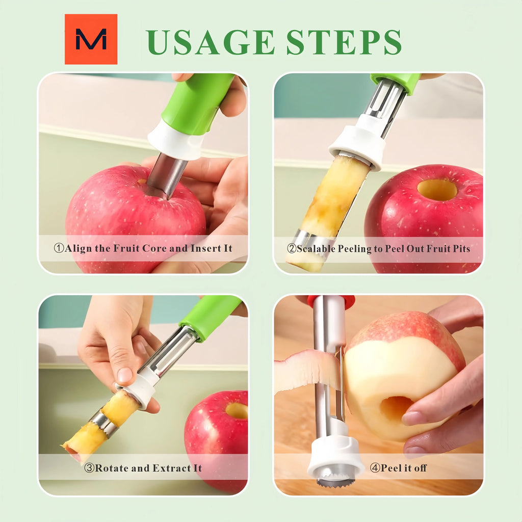 Mrorea 2-in-1 Telescopic Fruit Vegetable Peeling