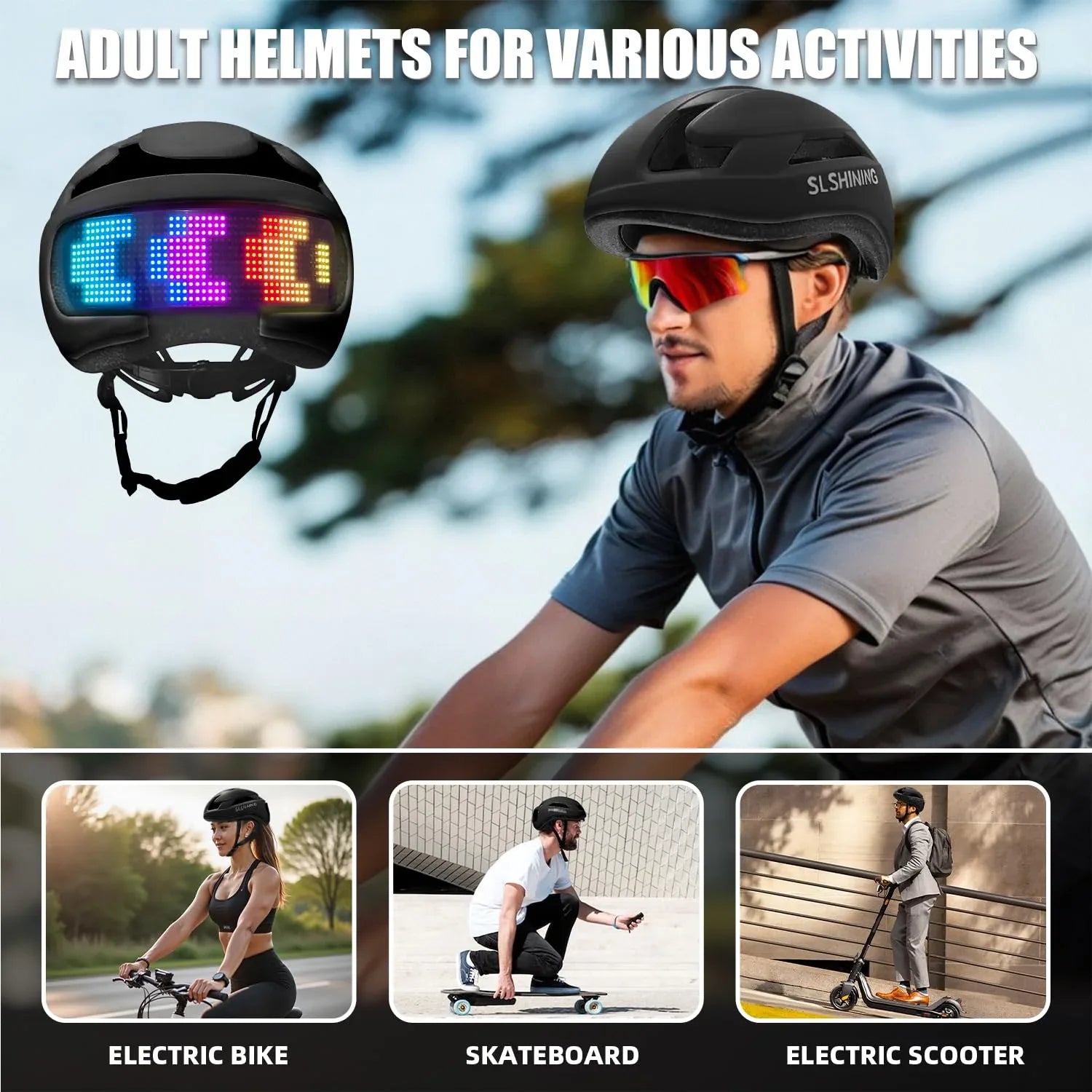Mrorea Smart Bike Helmet with Light