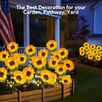 Mrorea Waterproof Realistic Solar LED Sunflower Lights for garden lawn and outdoor maintenance image 5