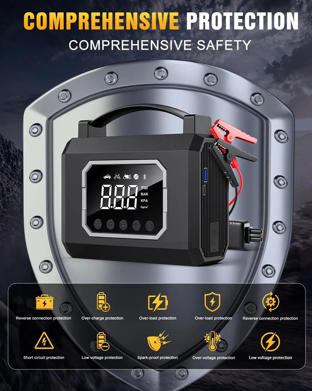 Mrorea 4000A Jump Starter with Air Compressor