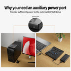 Mrorea Portable External CD/DVD Drive