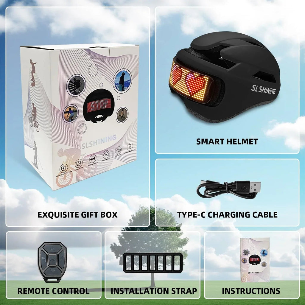 Mrorea Smart Bike Helmet with Light