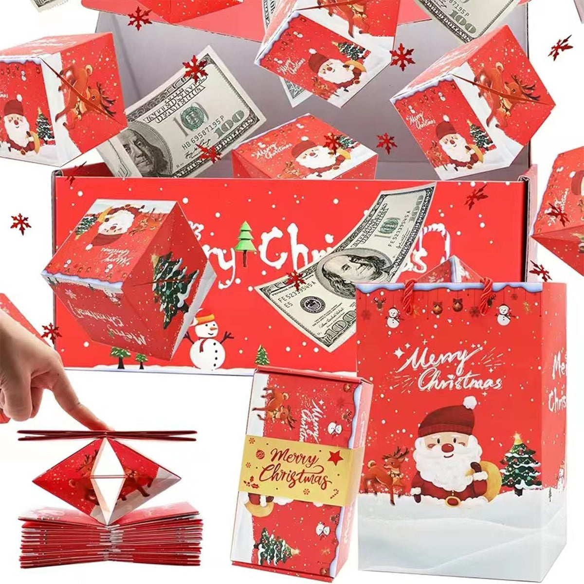 DIY explosion gift box for cash photos and notes