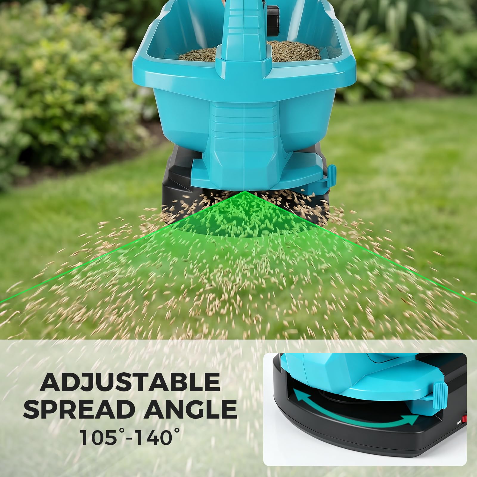Mrorea Cordless Electric Seed And Fertilizer Spreader