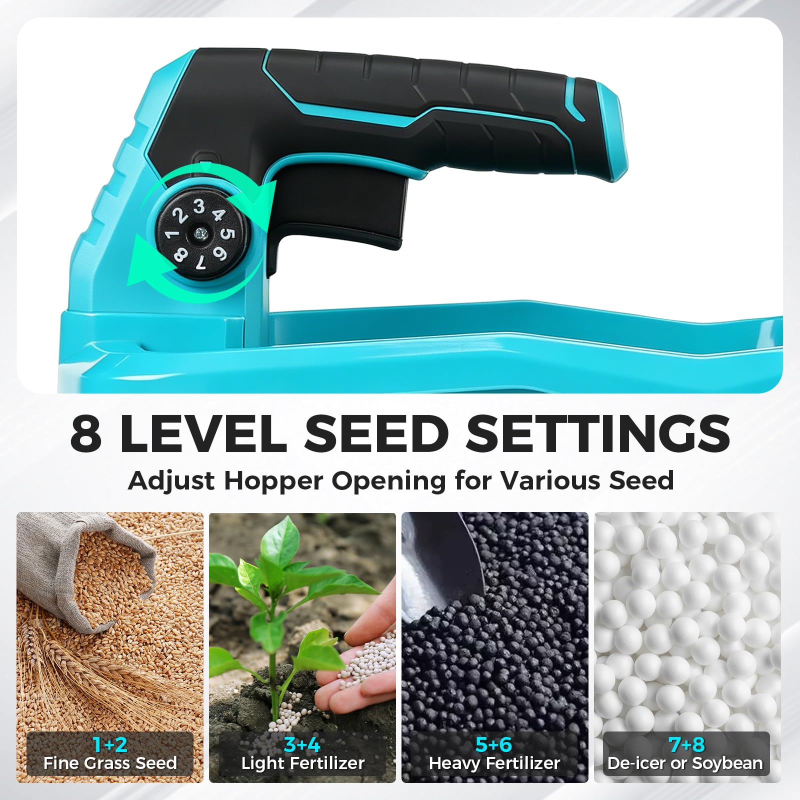Mrorea Cordless Electric Seed And Fertilizer Spreader