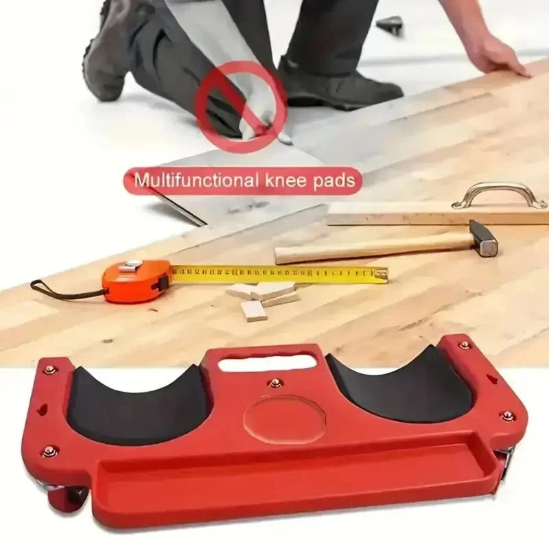 Thick cushioned kneeling support on Mrorea rolling platform