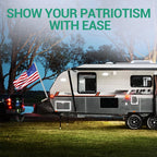 Mrorea Magnetic RV Flag Pole Holder | No-Drill Adjustable Mount for 5th Wheel Hitches & Campers