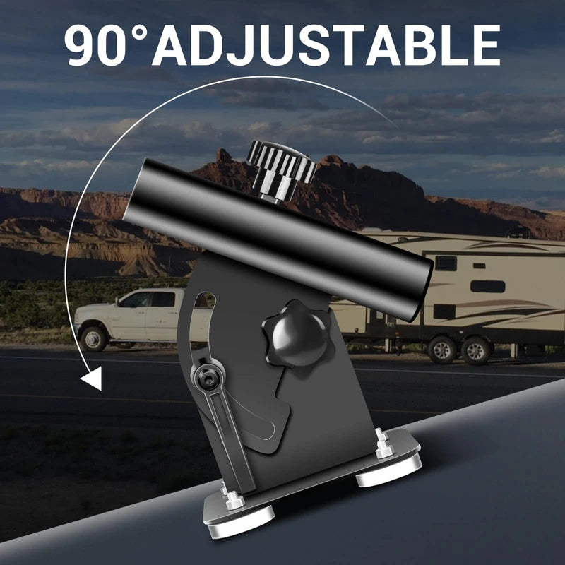 Mrorea Magnetic RV Flag Pole Holder | No-Drill Adjustable Mount for 5th Wheel Hitches & Campers
