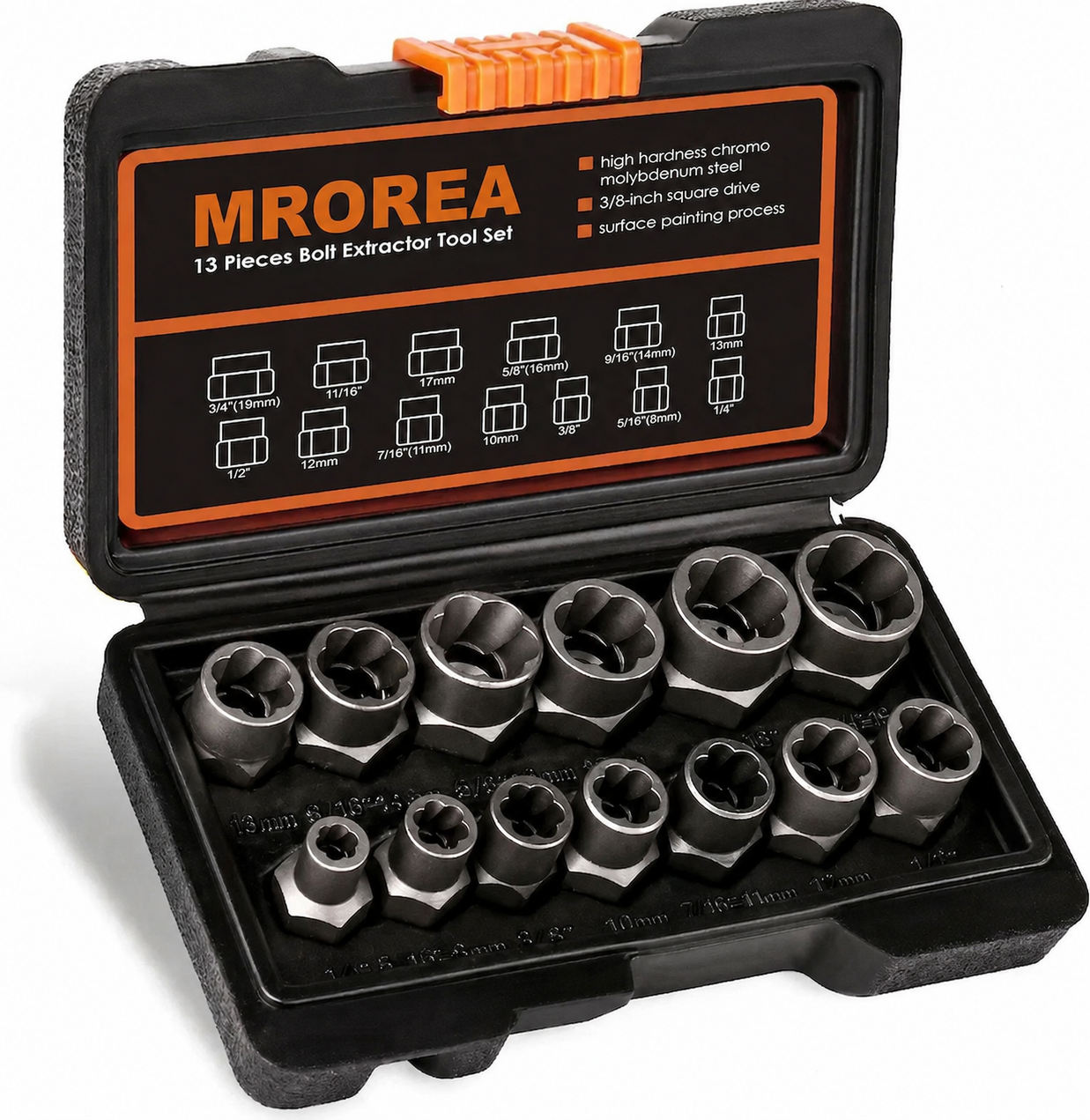Mrorea 32PCS Impact Bolt Extractor Socket Set