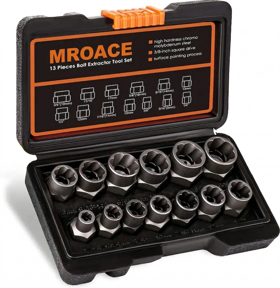 Mrorea 32PCS Impact Bolt Extractor Socket Set